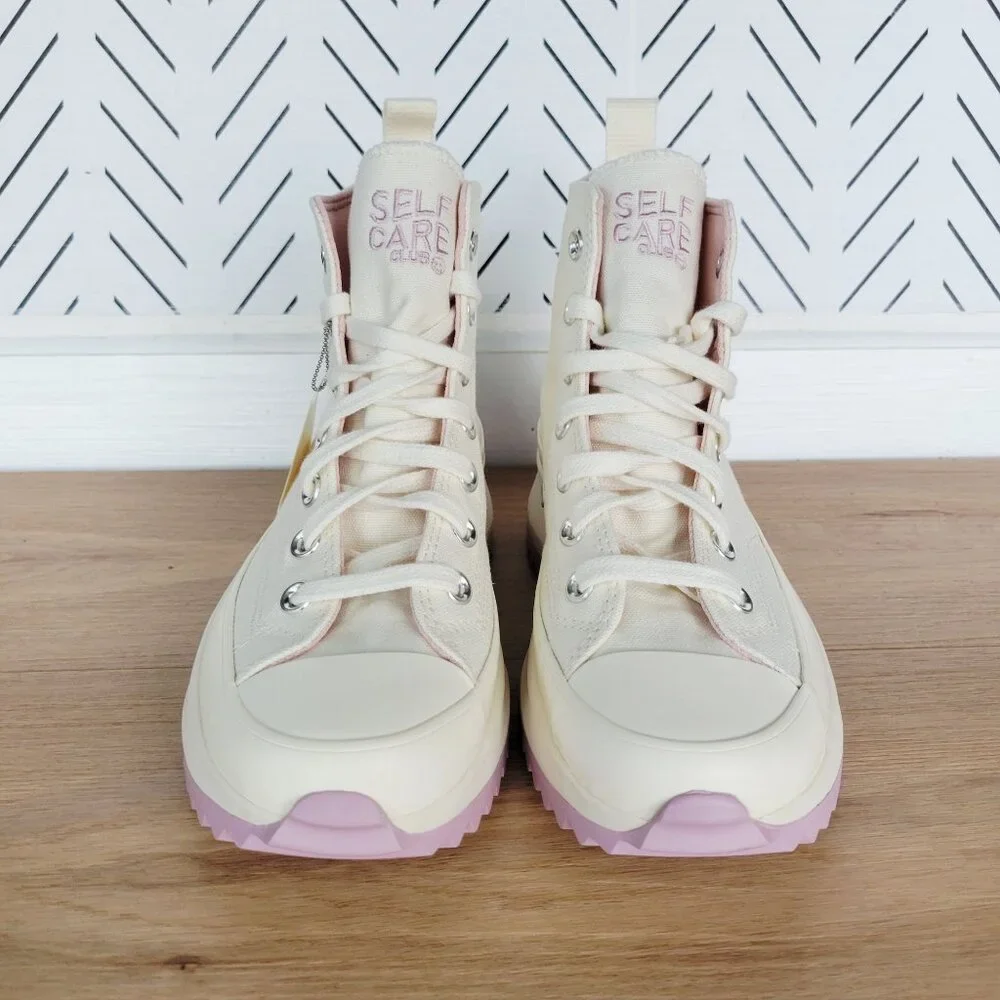 ⭐Converse Run Star Hike Hi 5.5 Men Shoes Beige Purple Sneakers Self Care A08217C - Picture 3 of 11